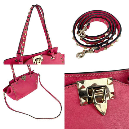 Valentino Garavani Handbag/Shoulder Bag In Pink Leather For Women