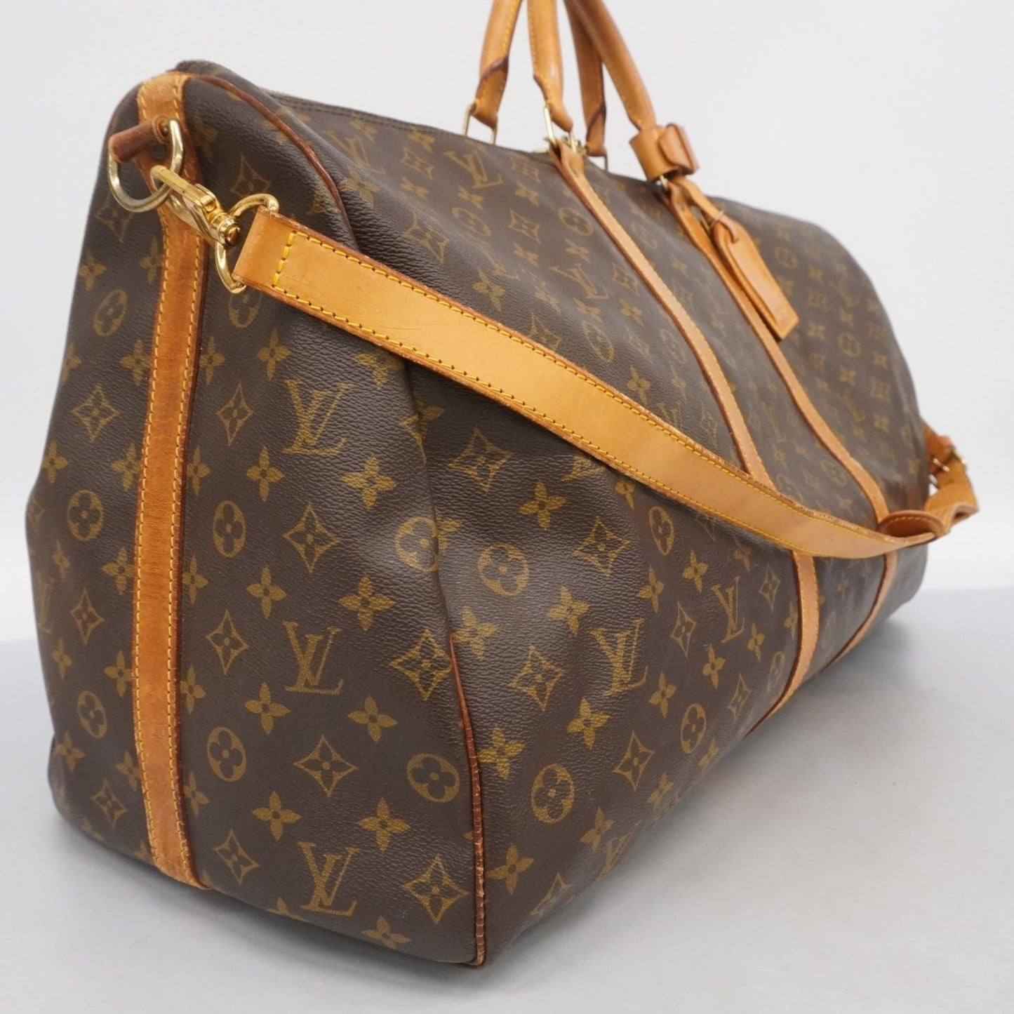 Louis Vuitton Monogram Keepall Bandouliere 60 Boston Bag M41412 Brown