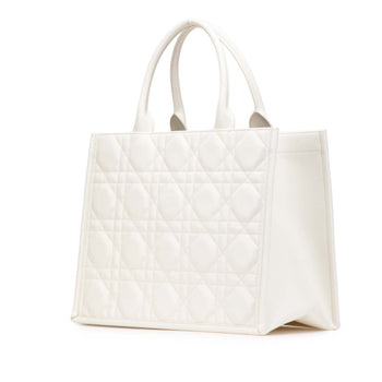 Christian Dior Dior Cannage Lady Shoulder Bag/Handbag 2-Way White Lambskin