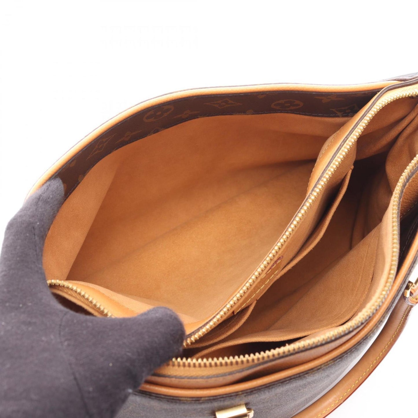 Louis Vuitton Pallas Handbag In Coated Canvas And Leather With Monogram Detailing