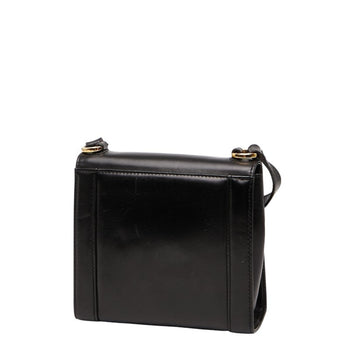 Salvatore Ferragamo Gancini Shoulder Bag In Black Leather