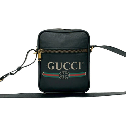 Gucci Sherry Line Gg Logo Leather Shoulder Bag