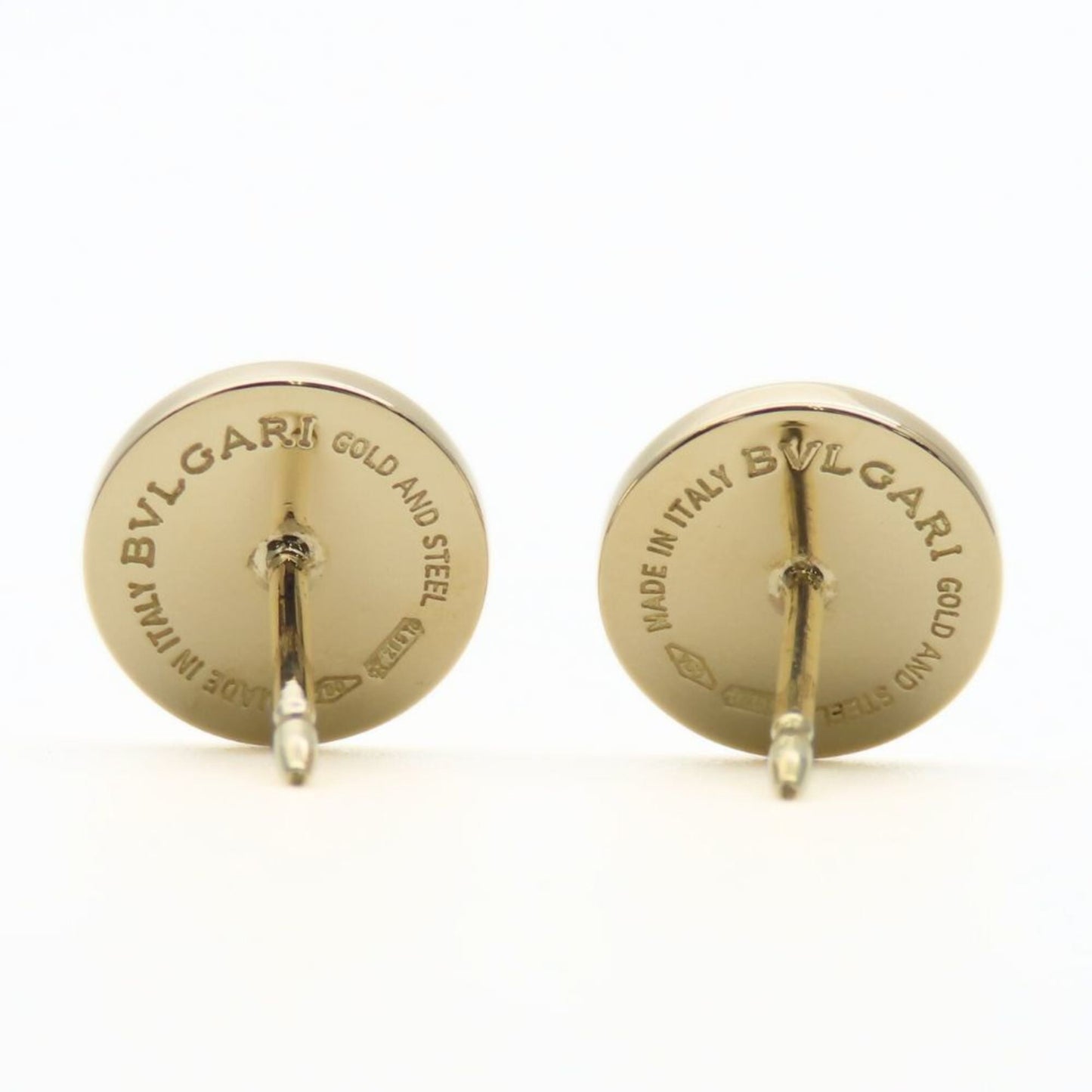 Bvlgari 18Kyg Steel Earrings