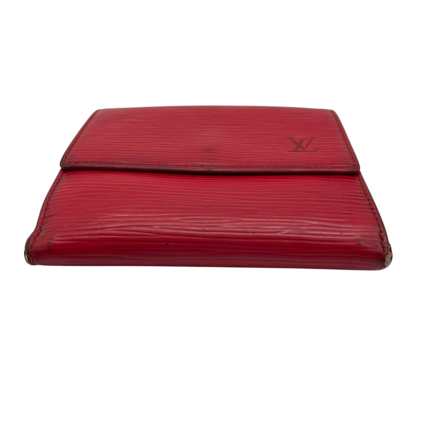Louis Vuitton Louis Vuitton Tri-Fold Wallet Epi Leather Porte Monnaie Bi-E Carte Credit M63487 Red