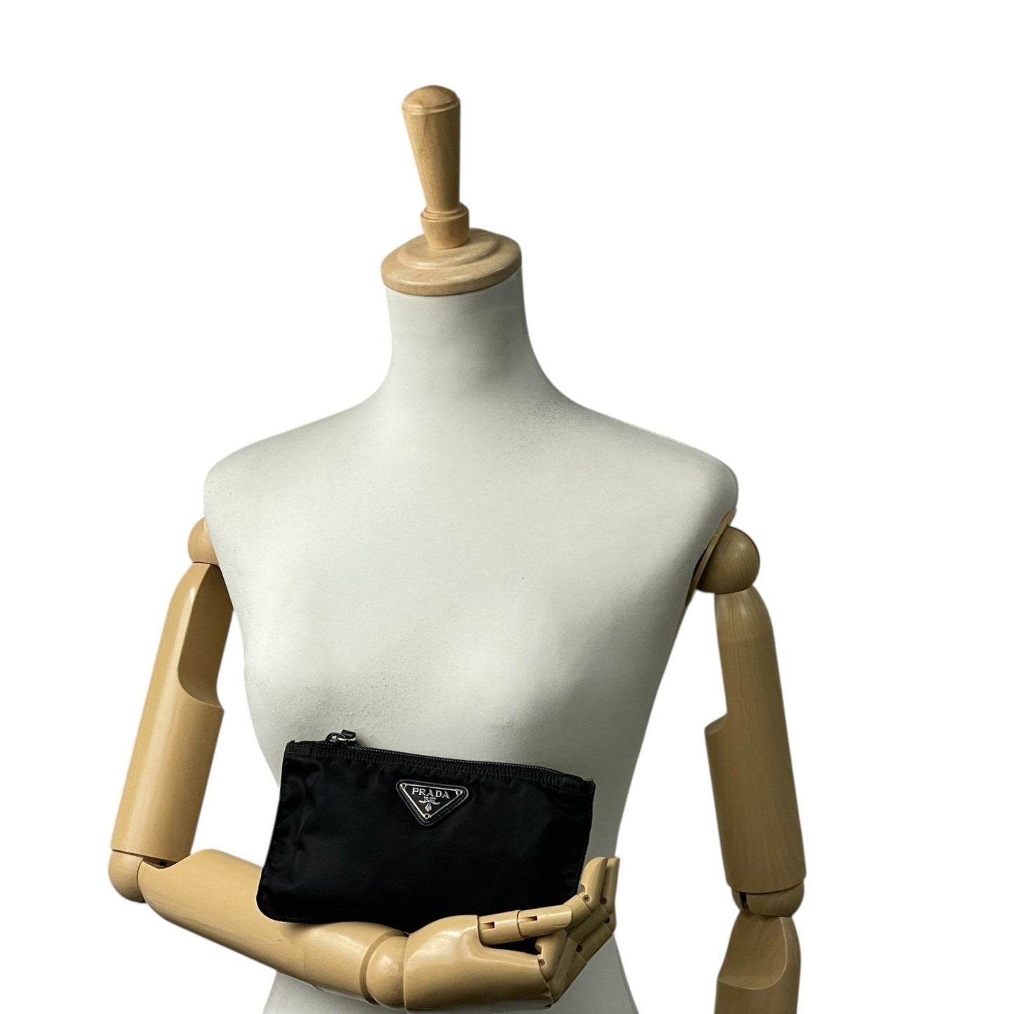 Prada M3 Nylon Mini Pouch Bag In Black