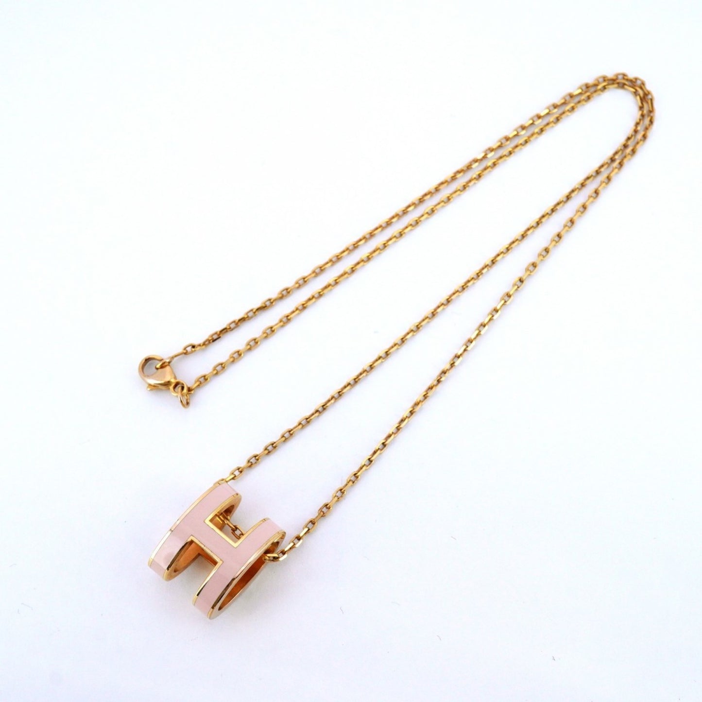 Hermes Herms Mini Pop Ash Necklace In Gp-Plated Gold