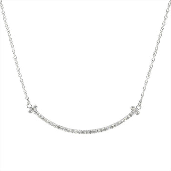 Tiffany & Co. T Smile Small Necklace With Diamonds
