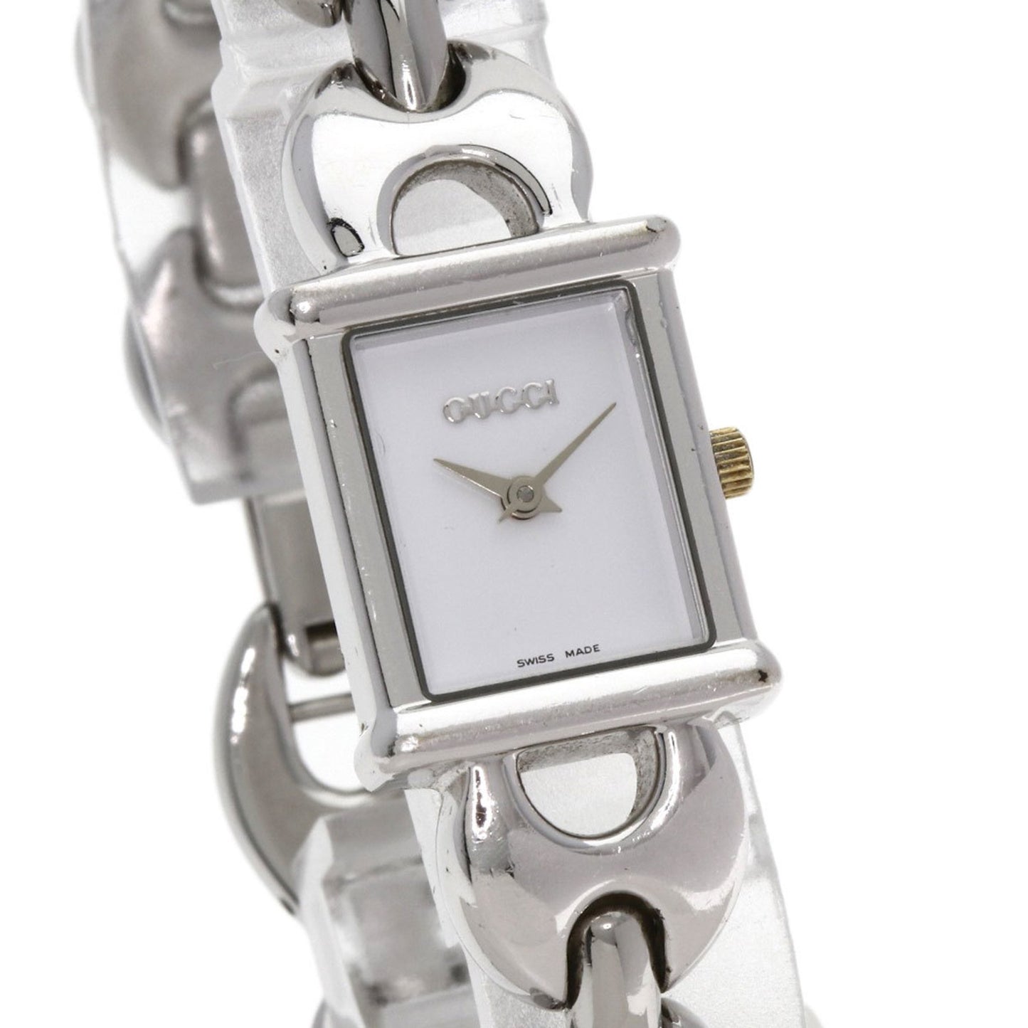 Gucci 1800L Square Face Watch Stainless Steel/Ss