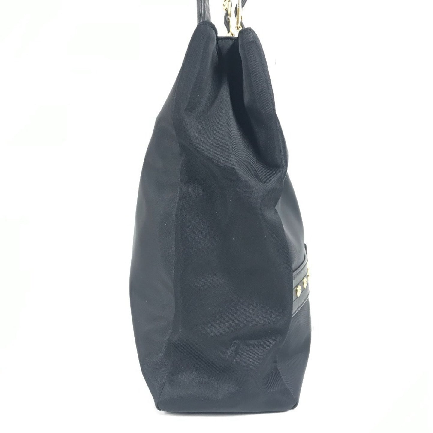 Versace Logo Sunburst Tote Bag With Chain Shoulder In Nylon/Leather