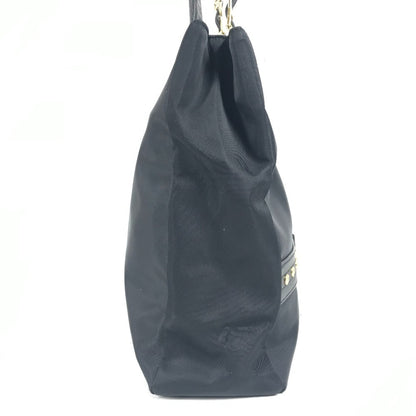 Versace Logo Sunburst Tote Bag With Chain Shoulder In Nylon/Leather