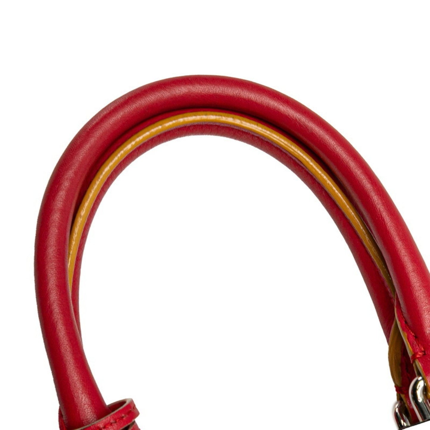 Fendi Petit Trois Jours Handbag 8Bh333 Red Leather