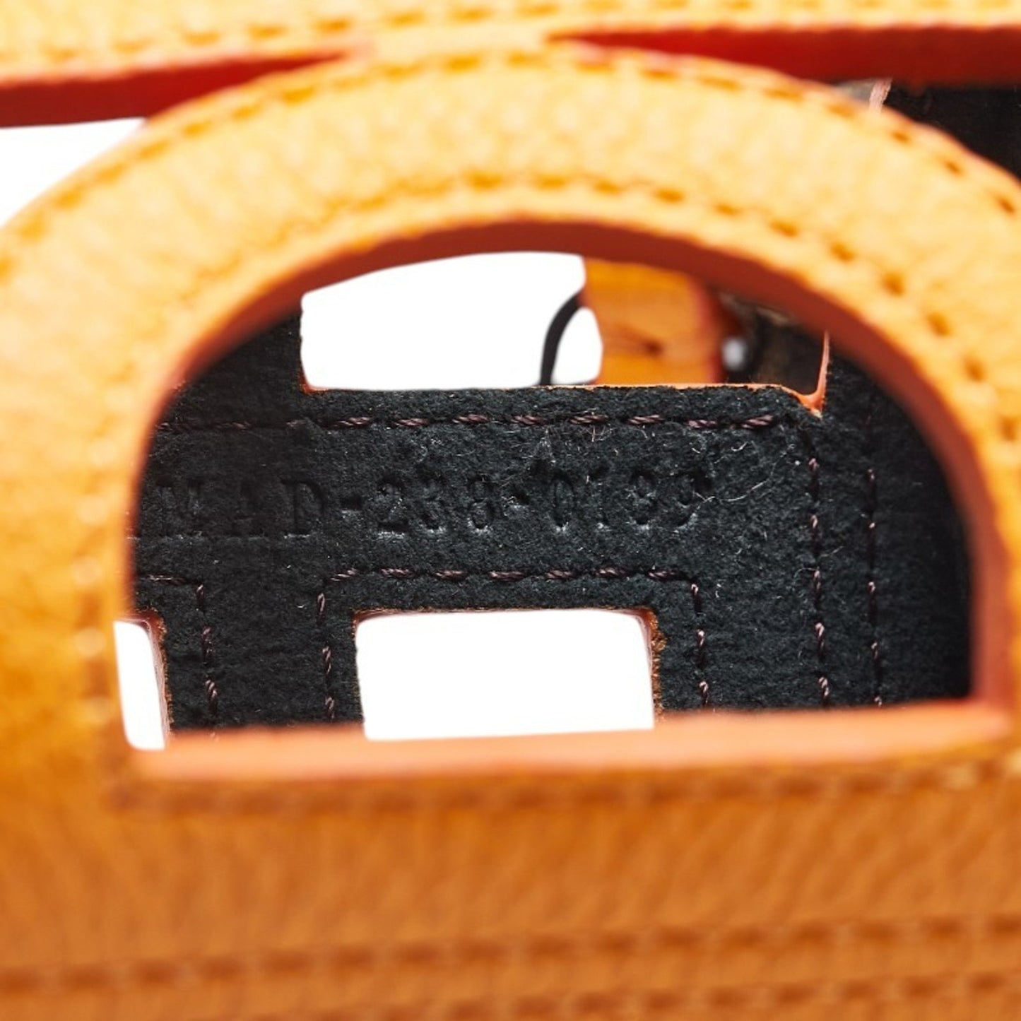 Fendi Zucca Bucket Charm 7As158 Orange Brown Leather Canvas
