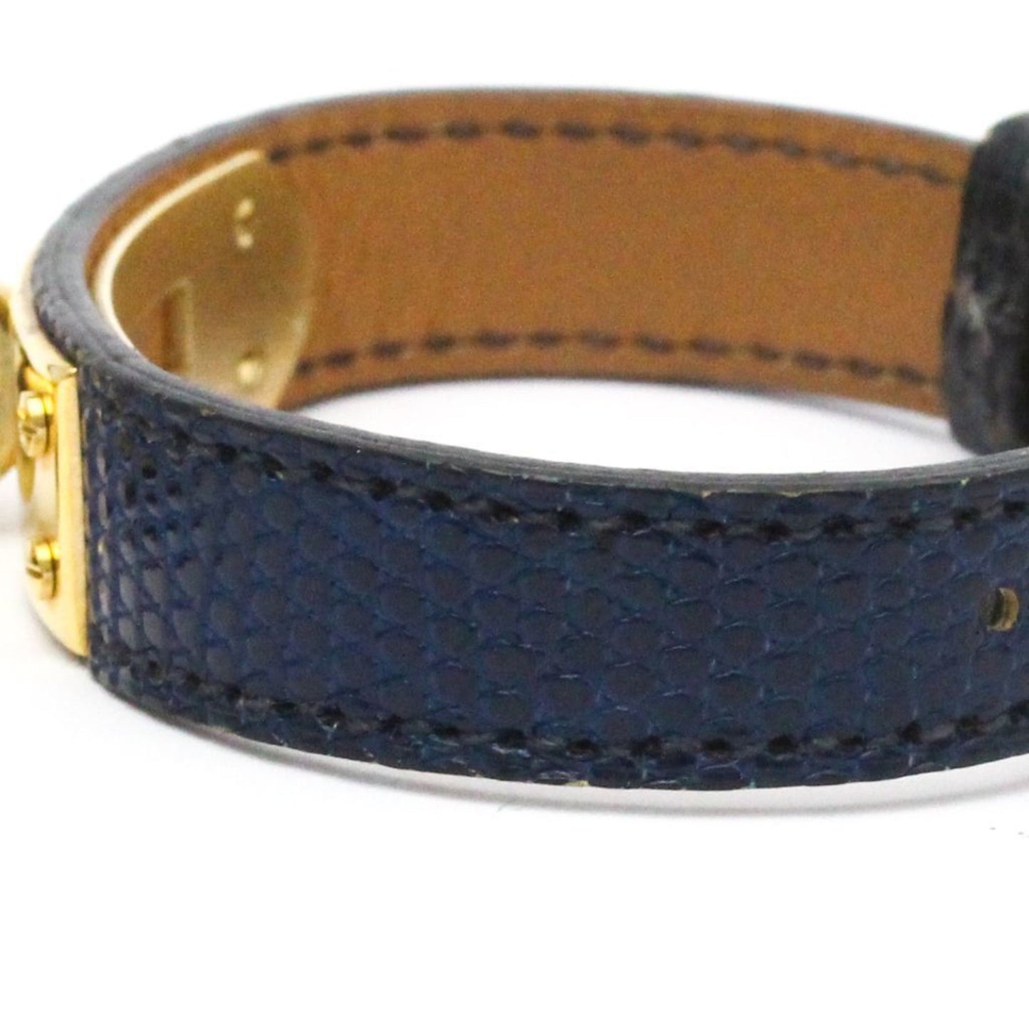 Hermes Kelly Watch Gold Plated Leather Quartz