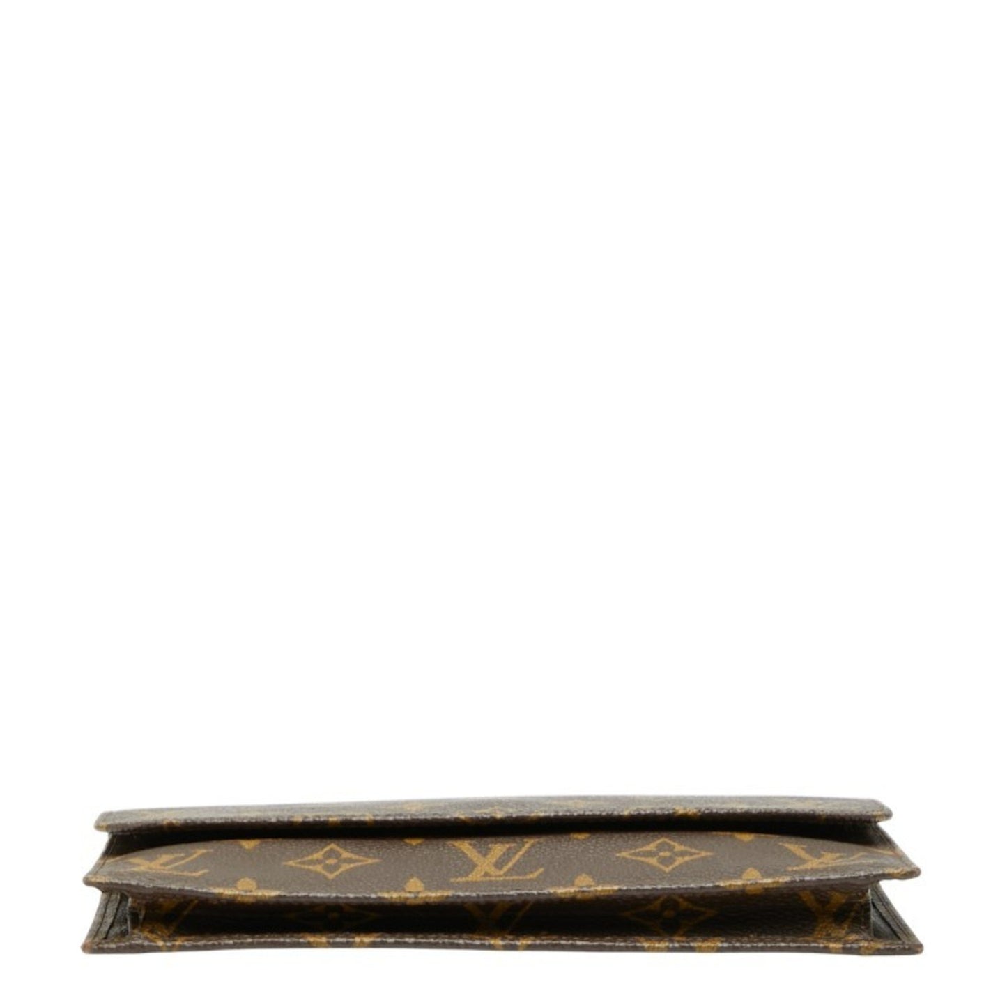 Louis Vuitton Monogram Pochette Lava 20 Second Bag Pouch M51935 Brown Leather