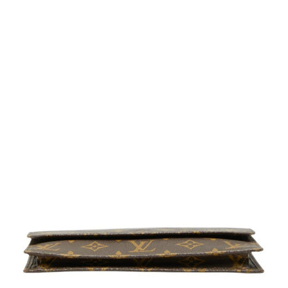 Louis Vuitton Monogram Pochette Lava 20 Second Bag Pouch M51935 Brown Leather