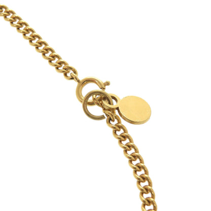 Celine Vintage Metal Faux Pearl Gold Necklace 1532 Celine