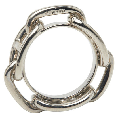Hermes Chaine D'Ancre Scarf Ring Silver Metal
