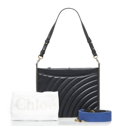 Chlo Chloe Roy Handbag Shoulder Bag Black Leather