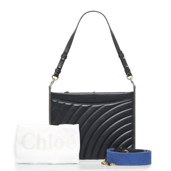 Chlo Chloe Roy Handbag Shoulder Bag Black Leather