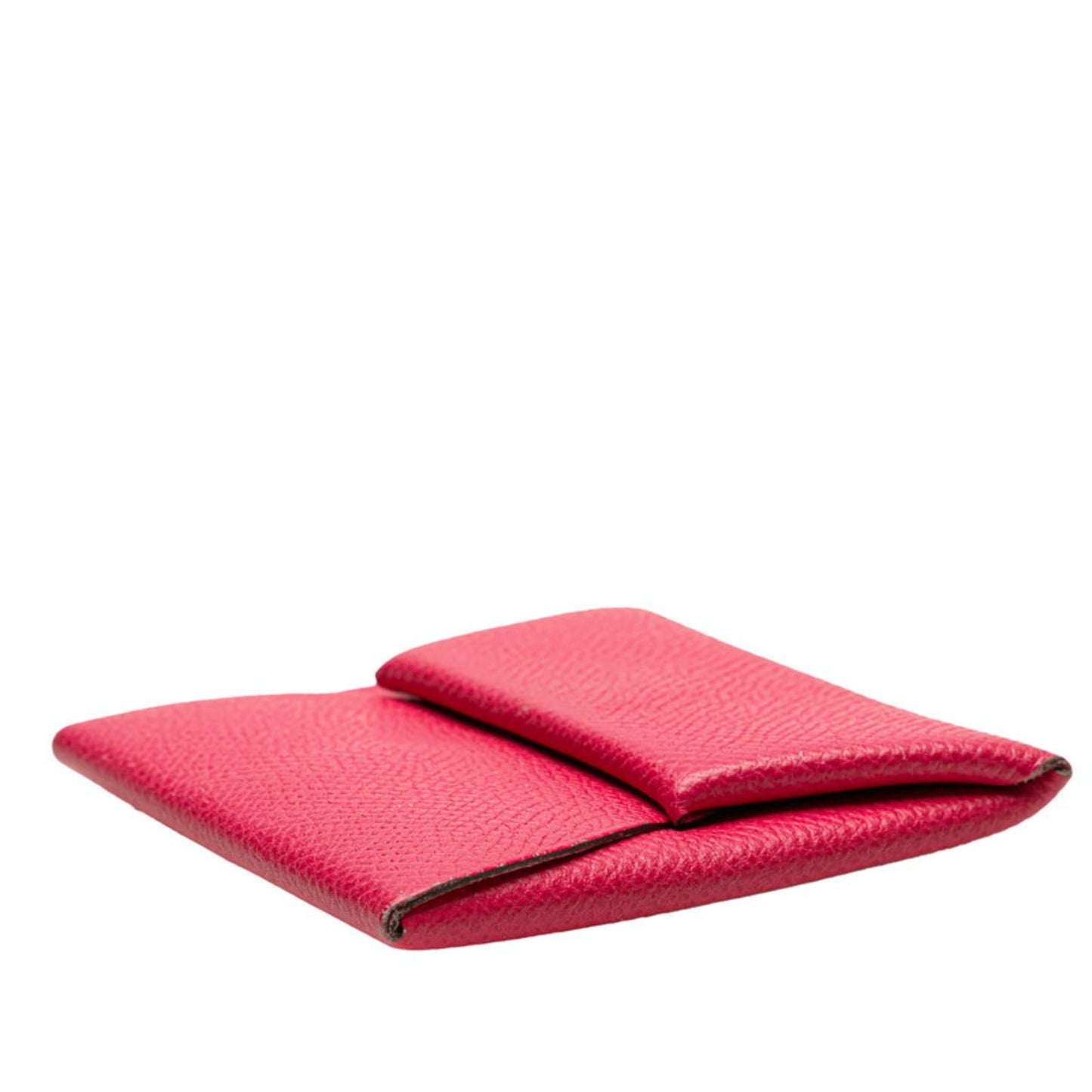 Herms Bastia Wallet/Coin Purse Pink Epsom Leather