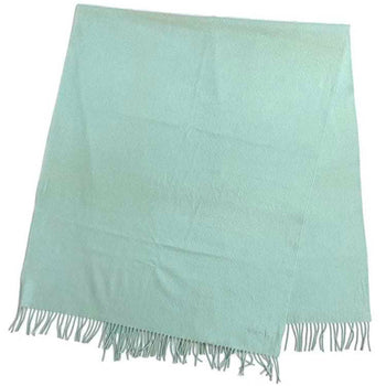 Hermes Large Muffler Light Blue Cashmere 100% Hermes Long Embroidery