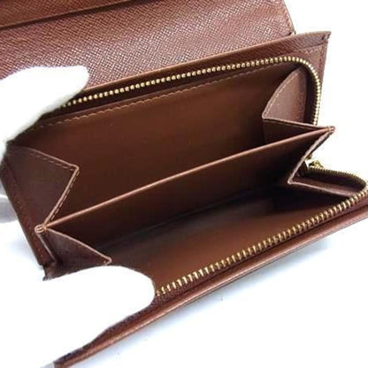Louis Vuitton Monogram Porte Monnaie Bi-Tresor Wallet M61730 Brown Leather