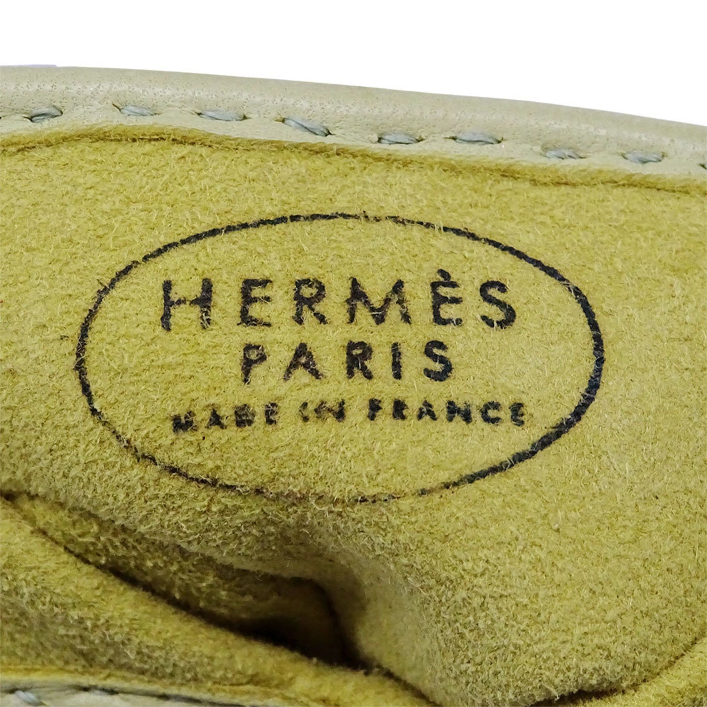 Hermes Herms Serie Women'S Leather Gloves In Lime Green
