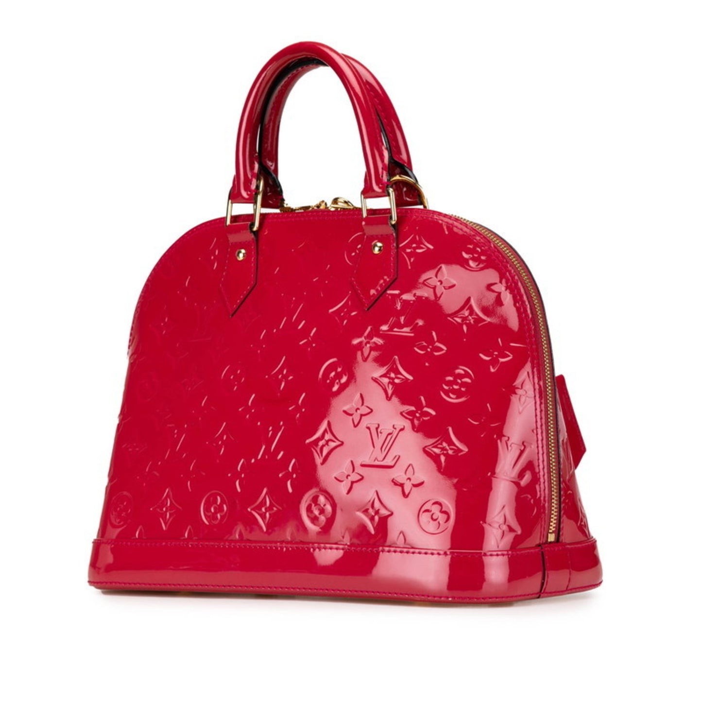 Louis Vuitton Monogram Vernis Alma Pm Handbag M91693 Rouge Grenadine Red Patent Leather