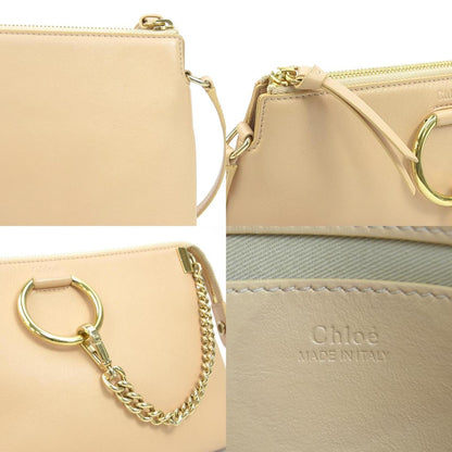 Chlo Chloe Faye Shoulder Bag In Pink Beige And Gold Leather