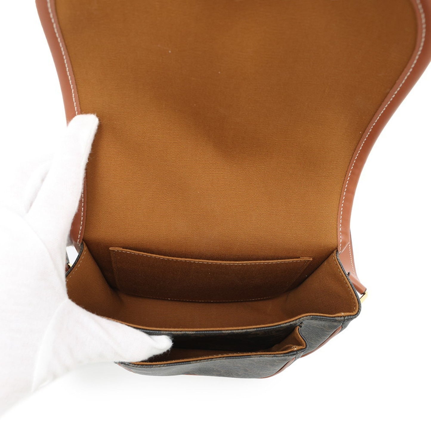Celine Shoulder Bag Triomphe Falco Medium 191502 Celine Brown
