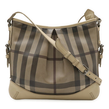 Burberry Smoked Check Shoulder Bag In Pvc And Leather