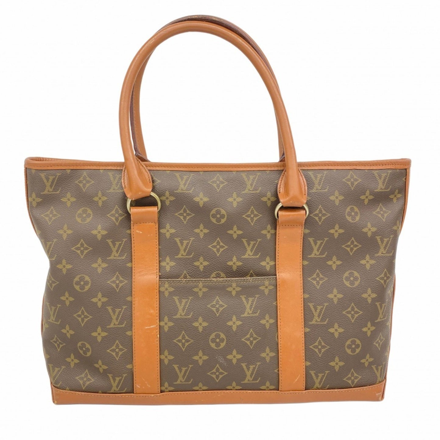 Louis Vuitton Monogram Sac Weekend Pm Tote Bag M42425 Brown