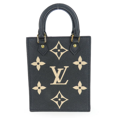 Louis Vuitton Petite Sac Plat Handbag M81416 Monogram Empreinte Black