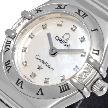 Omega Constellation Watch Quartz White Shell Dial