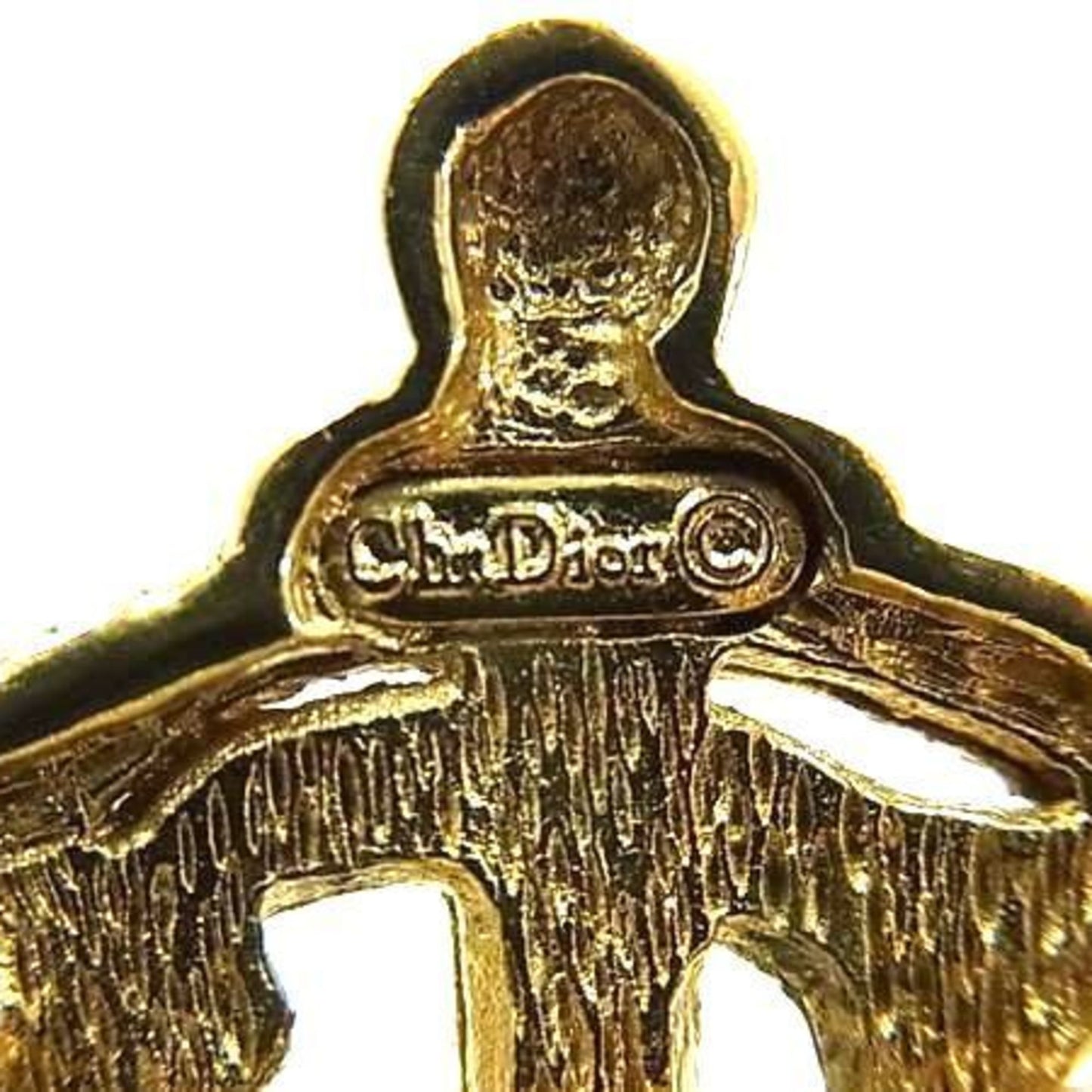 Christian Dior Brooch Gold Metal