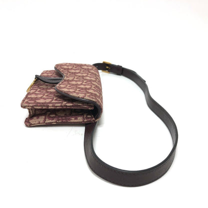 Christian Dior Trotter Saddle Belt Pouch/Waist Pouch/Body Bag In Canvas/Leather