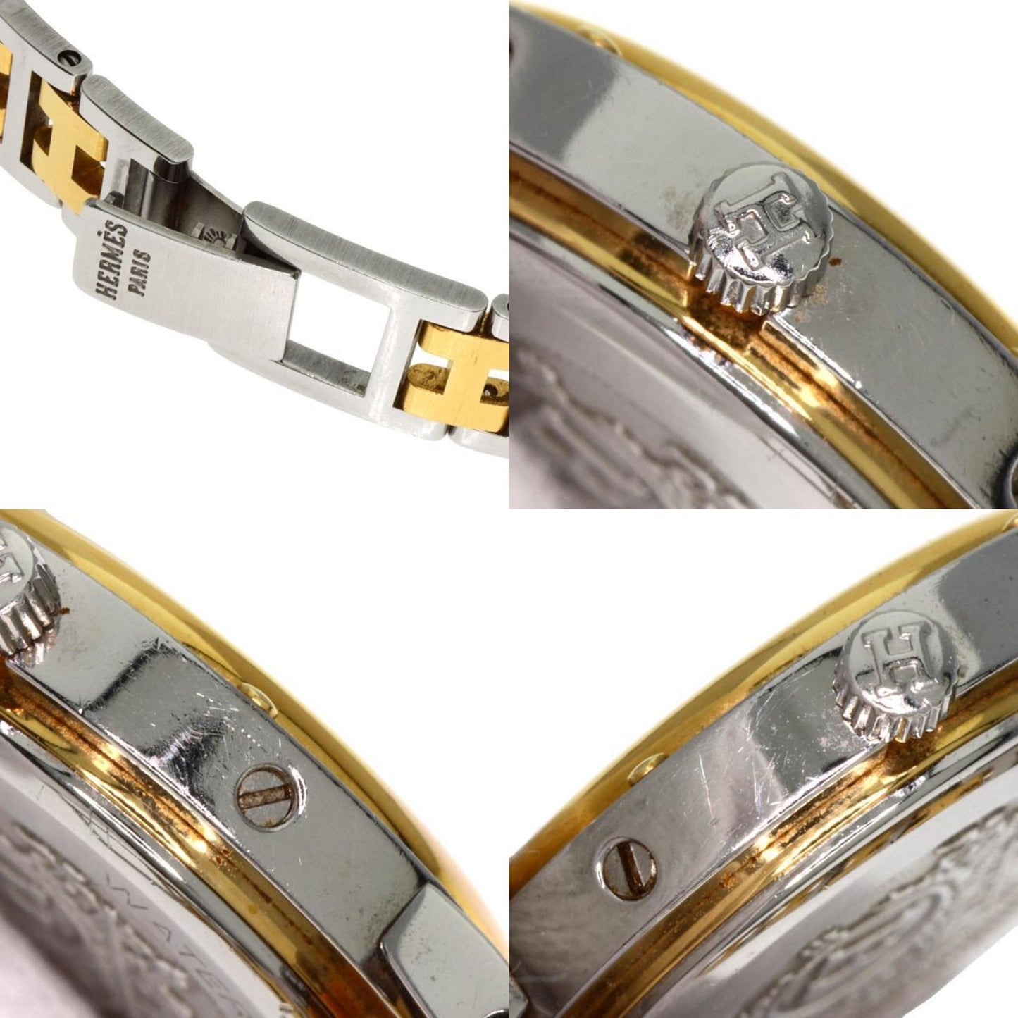 Hermes Clipper Old Buckle Watch Stainless Steel Ssxgp