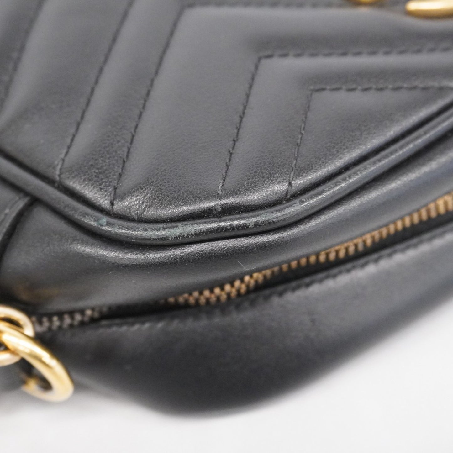 Gucci Gg Marmont Shoulder Bag 447632 Leather Black