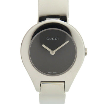 Gucci 6700L Stainless Steel Black/Silver Dial Quartz Watch 0566Gucci