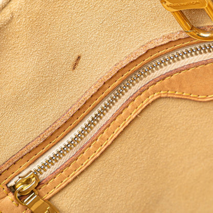 Louis Vuitton Damier Azur Hampstead Mm Shoulder Bag Tote N51206 White Leather