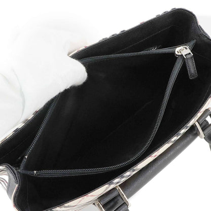 Burberry Nova Check Handbag In Canvas And Leather