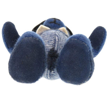 Burberry Thomas Bear Charm Cashmere/Leather Blue Keychain 1675 Burberry