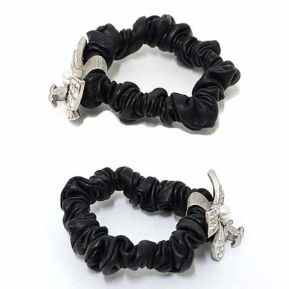 Chanel Hair Scrunchie With Coco Mark Ribbon