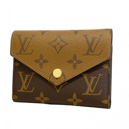 Louis Vuitton Monogram Reverse Portefeuille Victorine Tri-Fold Wallet M81557 Brown