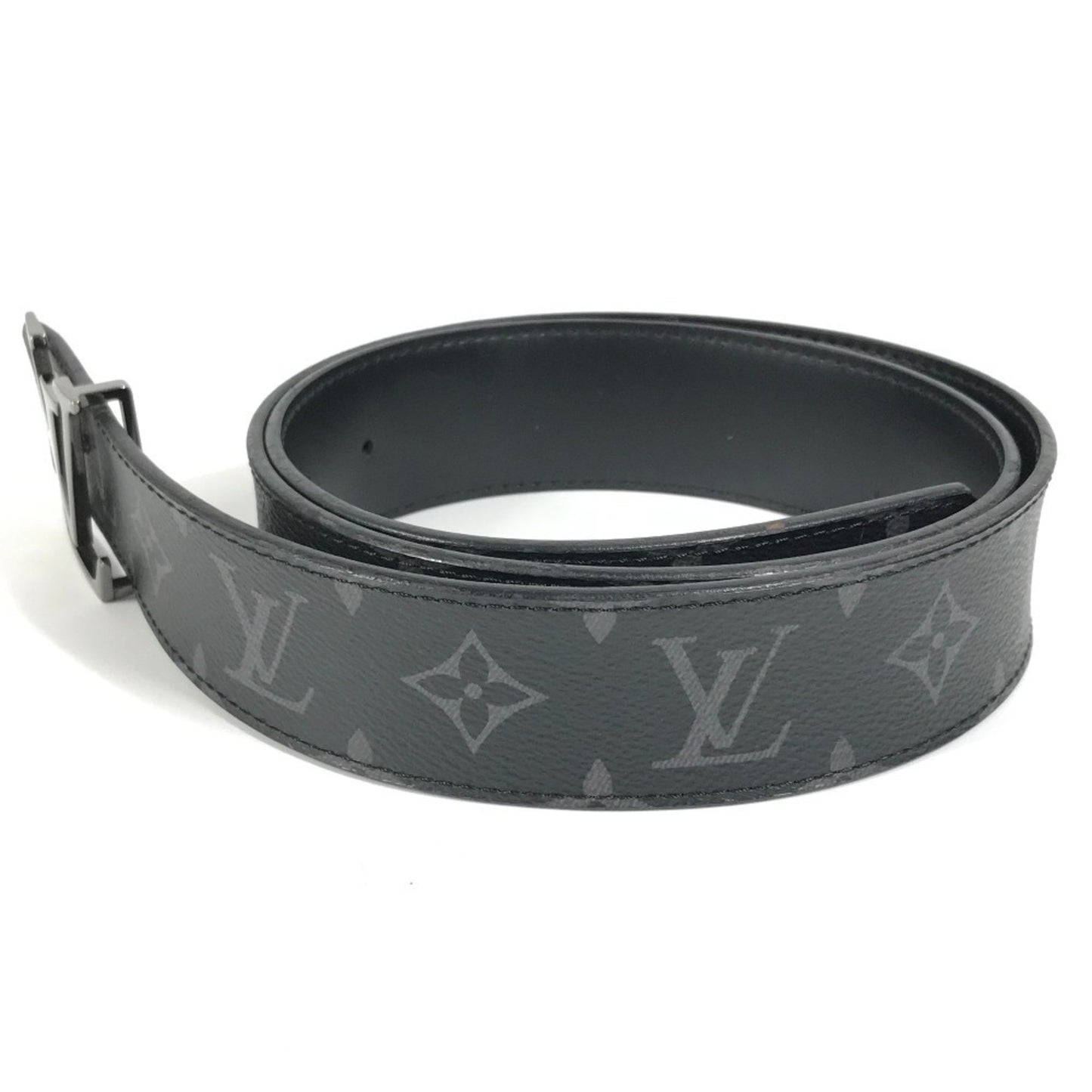 Louis Vuitton M9043U Monogram Eclipse Belt With Lv Initials