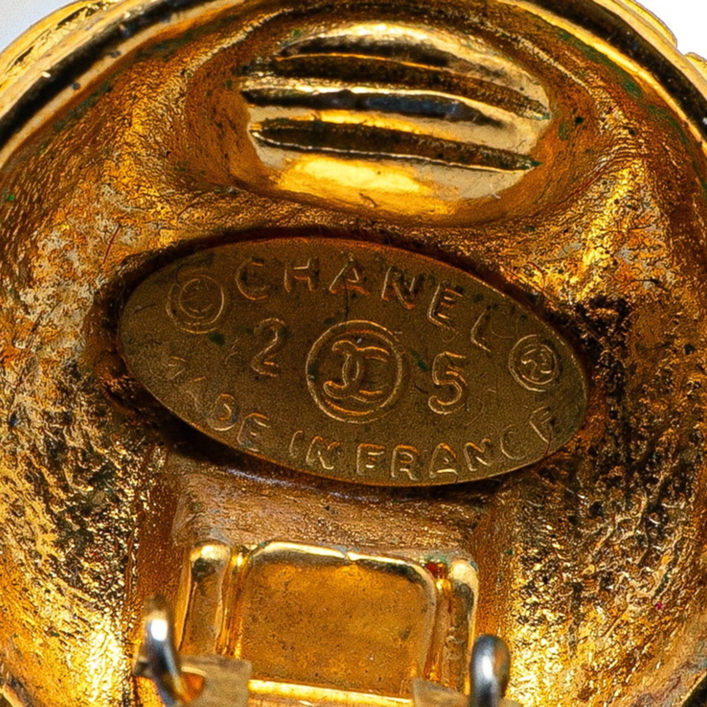 Vintage Chanel Coco Mark Matelasse Earrings