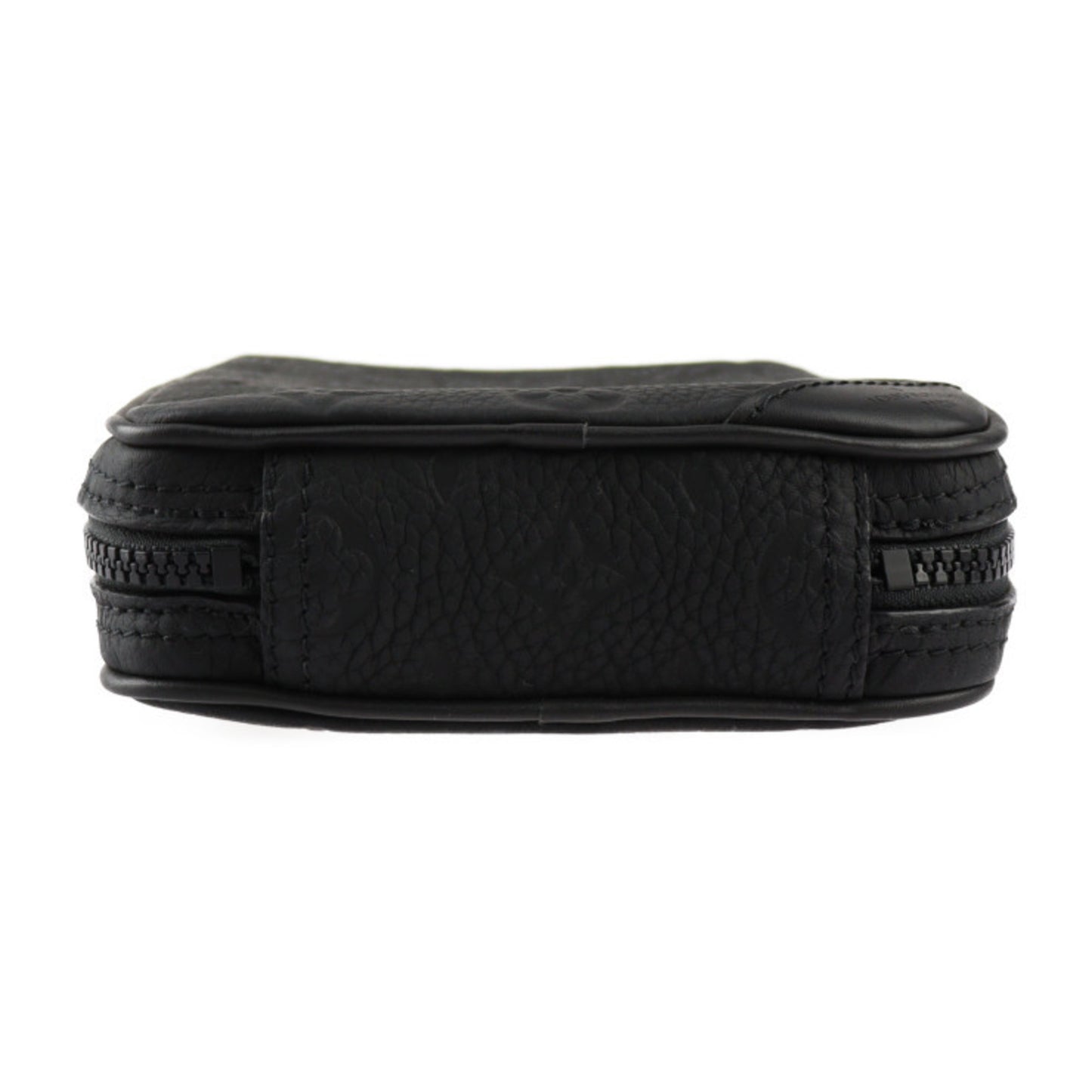 Louis Vuitton Utility Side Bag Shoulder M53298 Taurillon Leather Black Orange Body Pouch Vuitton