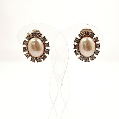 Christian Dior Earrings Metal/Rhinestone Gold