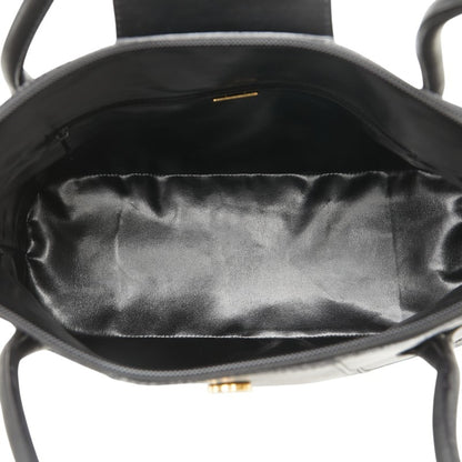 Bally Logo Handbag Tote Bag In Black Leather