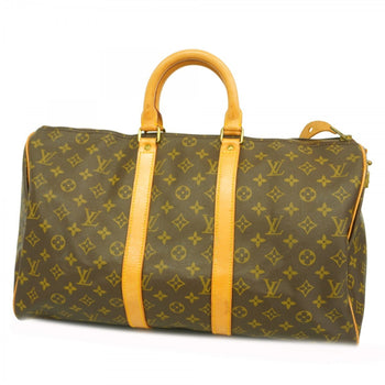 Louis Vuitton Monogram Keepall 45 Boston Bag M41428 Brown